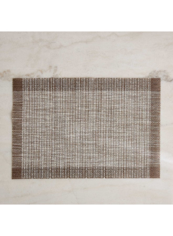 Home Box Essential Slub Placemat Set - Brown - 4 Pieces - Image 2